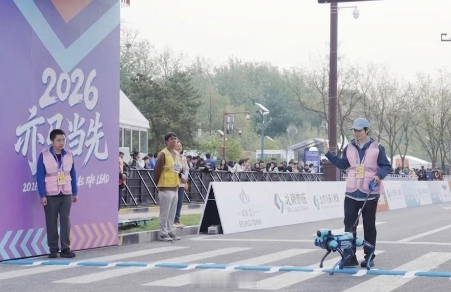 前方高能！全球首只参加马拉松的机器导盲犬现身北京亦庄，现场表现全曝光！避障：轻松