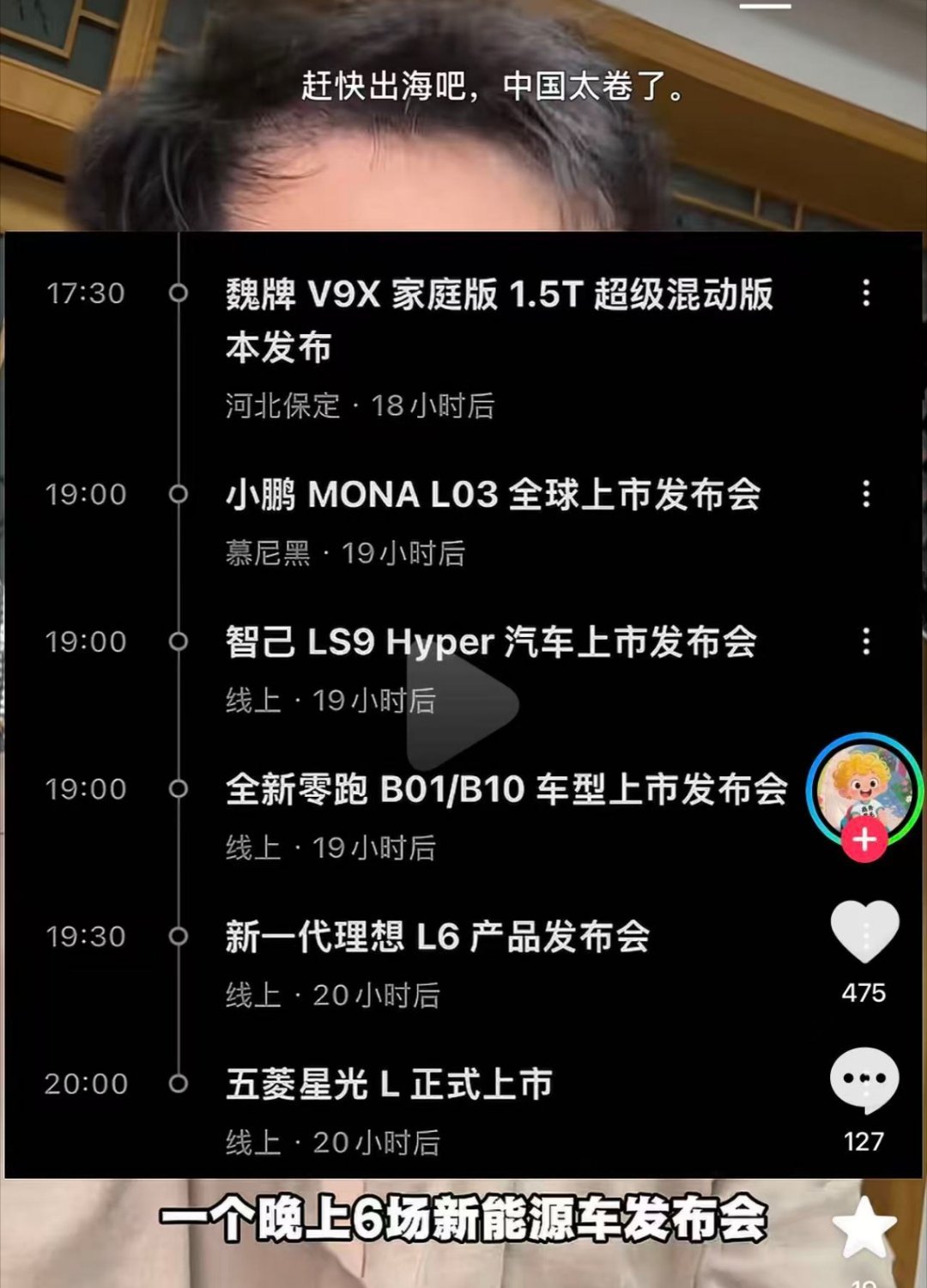 仅仅一天，就6场车企的发布会，以新能源汽车为绝对主力。这意味着什么呢？汽车迭代的