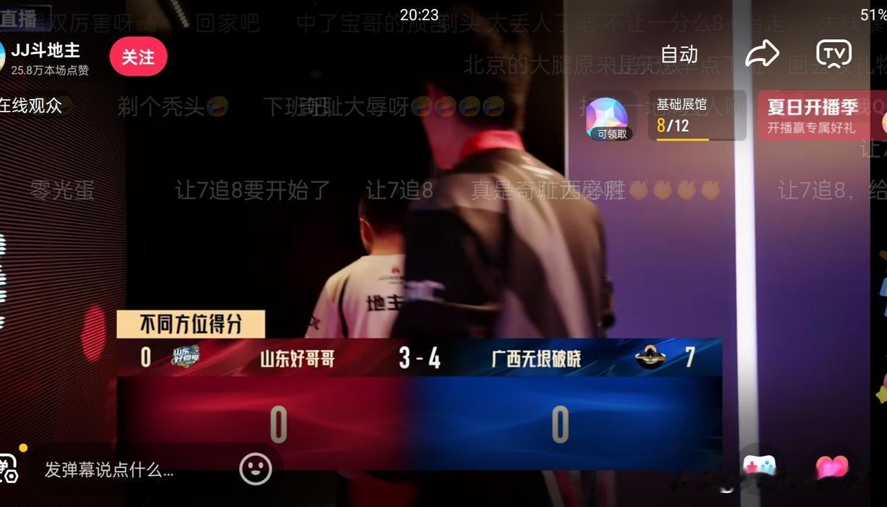 不可思议啊，广西无垠破晓7：0领先了！
山东好哥哥，加油啊，还有机会完成让7追8
