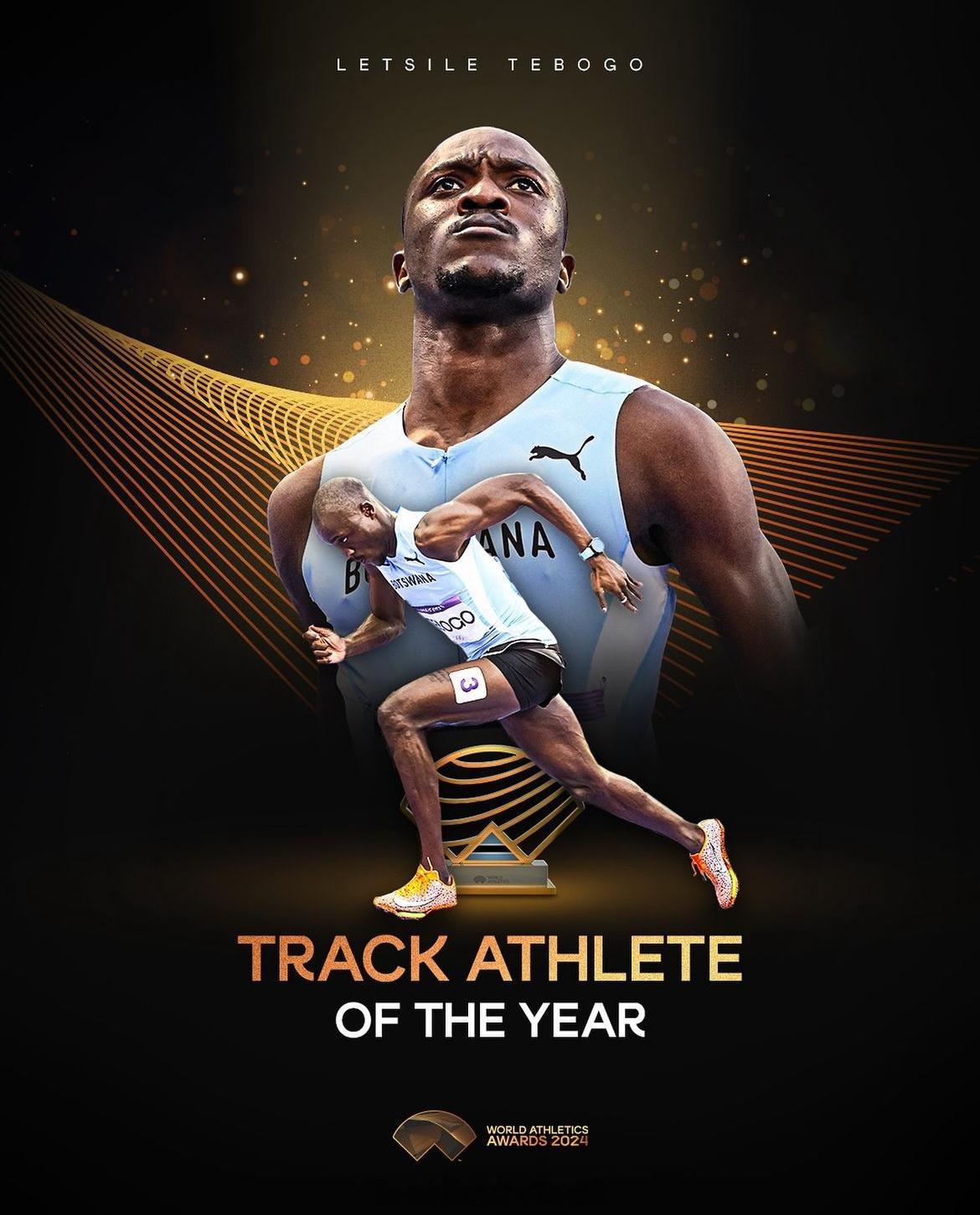 2024世界田联颁奖盛典🏆最佳男子径赛运动员🇧🇼特博格🏆最佳女子径赛运动