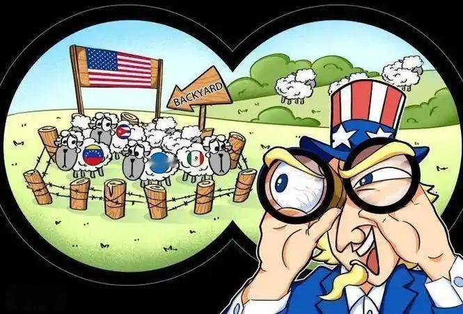 美国的目的与旧殖民主义赤裸裸的掠夺不同，美国为其行动披上了三层“合法性”外衣：