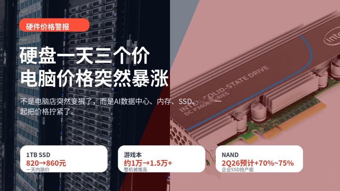 1TB固态硬盘涨至950元现在硬盘涨价真的超出想象，去年1TB固态四百出头，现如