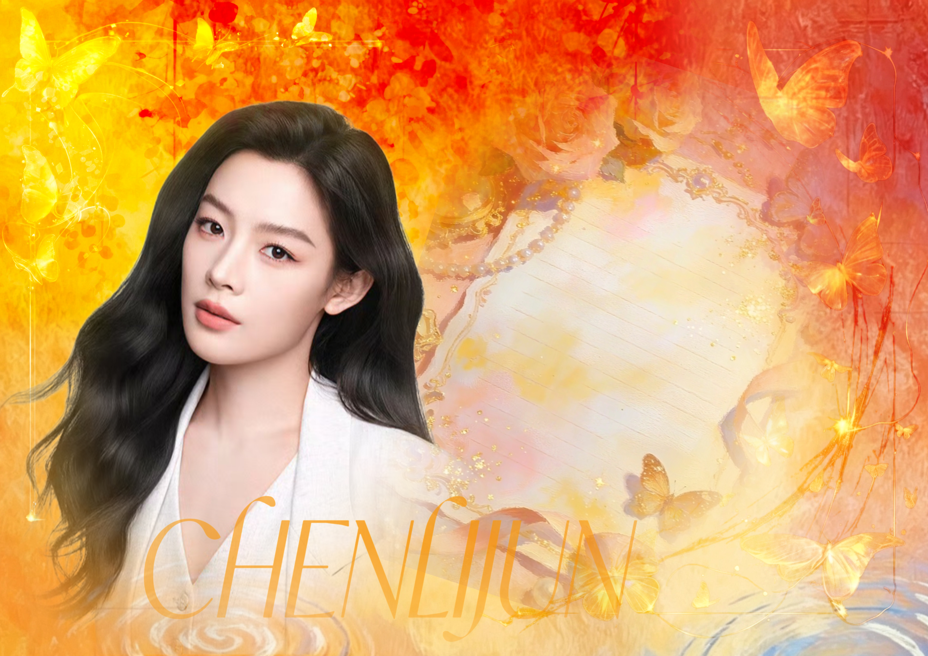陈丽君 我的大观园 ✨陈丽君潘婷护发代言人 两张花卡，可以加寄语和ID，🉑自取