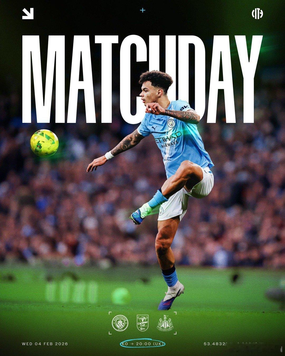 今晚英联杯半决赛第二回合，曼城主场对阵纽卡。曼城手握两球优势，看看能不能一鼓作气