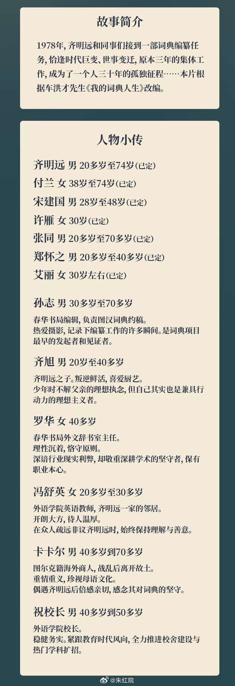 电影《奔流到海》Q3开机导演/编剧：尹丽川《出走的决心》简介：根据车洪才先生《我