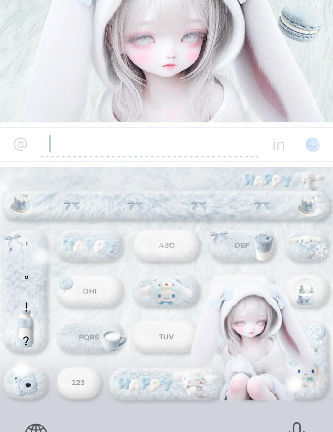 毛绒玉桂狗｜简约+人物
毛绒玉桂狗键盘皮肤来啦🥛☁️
奶呼呼浅蓝毛绒超有质感!