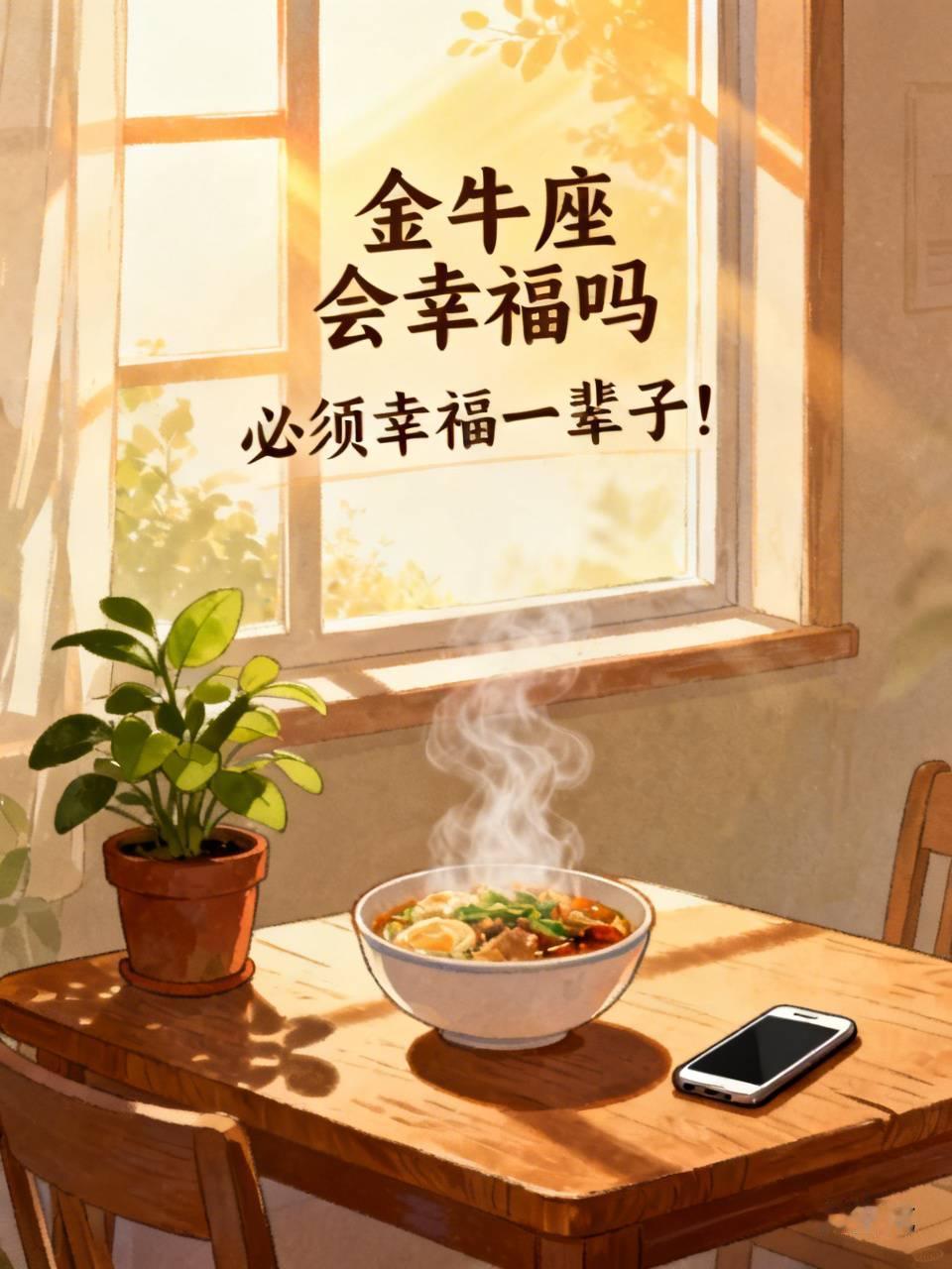 “ 会幸福吗 ” 必须幸福一辈子！金牛座的幸福藏在日常里，吃顿合口饭菜、周末晒太