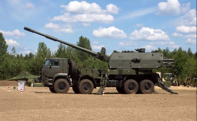 #俄乌局势新进展#俄罗斯的 “联盟-SV-KSh”卡车炮，这个放列方式是不是很像