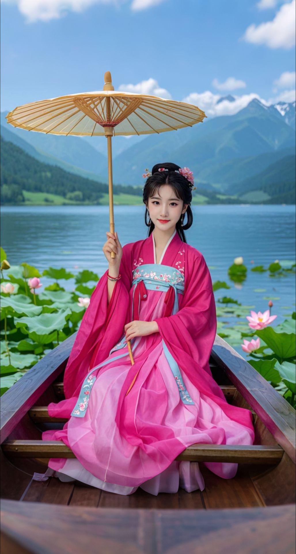 AI扩图 AI湖间雅韵