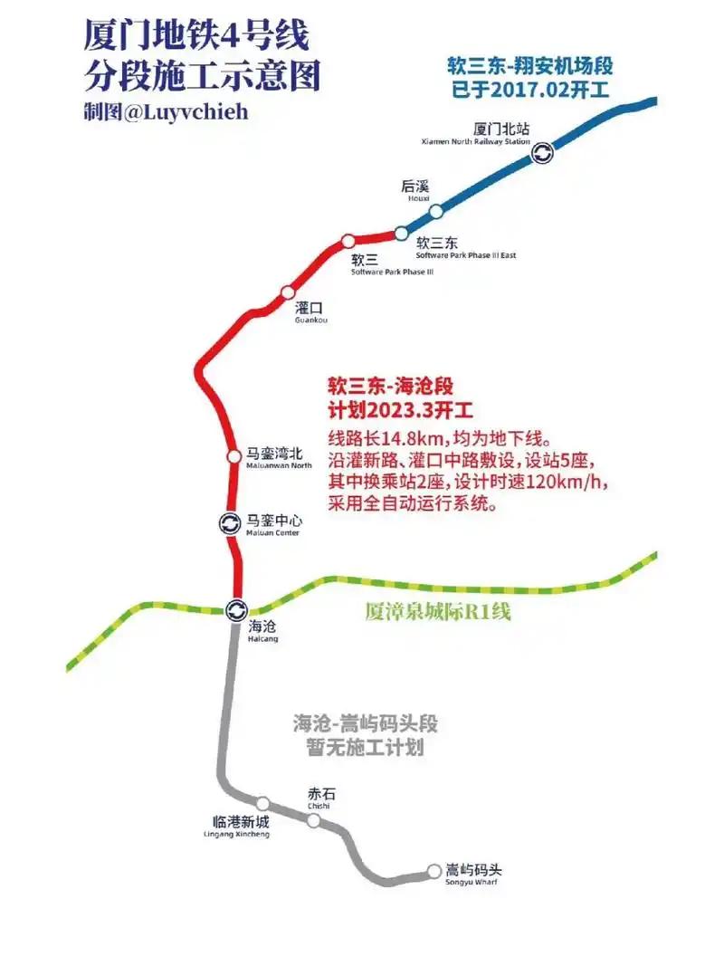 ‌厦门地铁3号线、4号线，最新消息传来！

厦门地铁3号线机场段和4号线有新消息