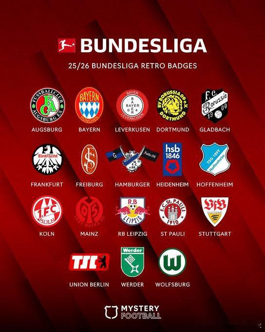 德甲复古徽章  cr：FolkFootball 