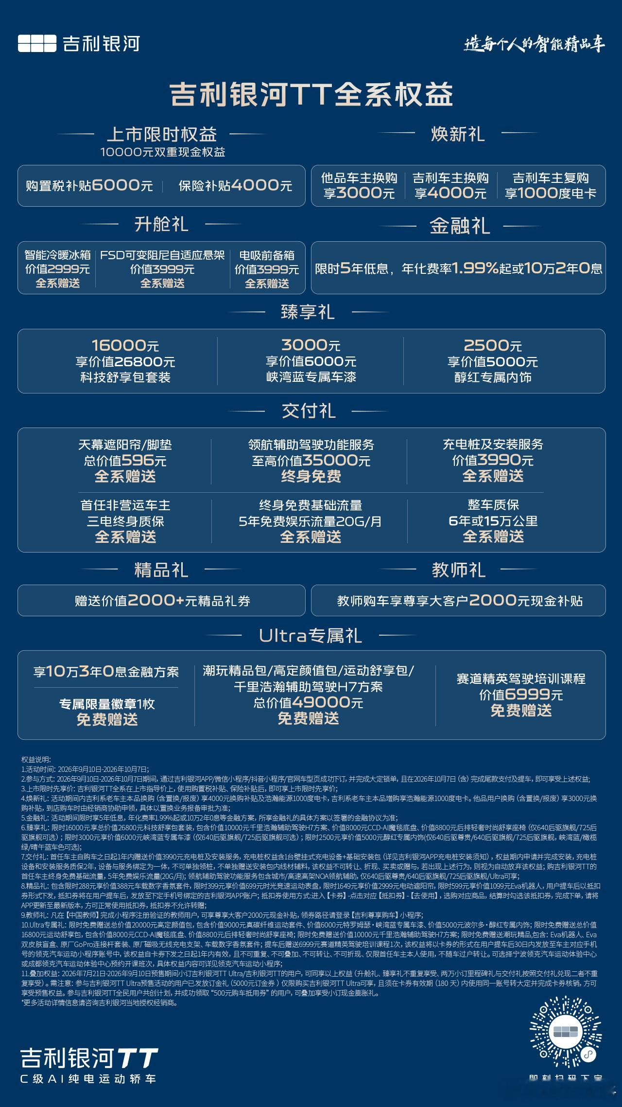 吉利银河TT全球上市吉利银河TT 上市限时先享价12.99万元起！美好启程 此刻