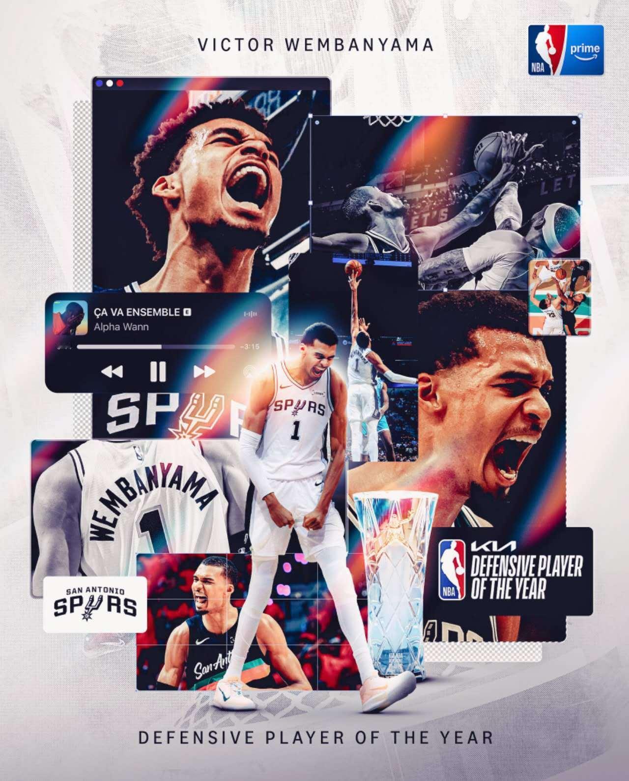 “全世界都认为本赛季你会赢得这个奖项，这种心态和自信来自哪里？”文班亚马：“老实