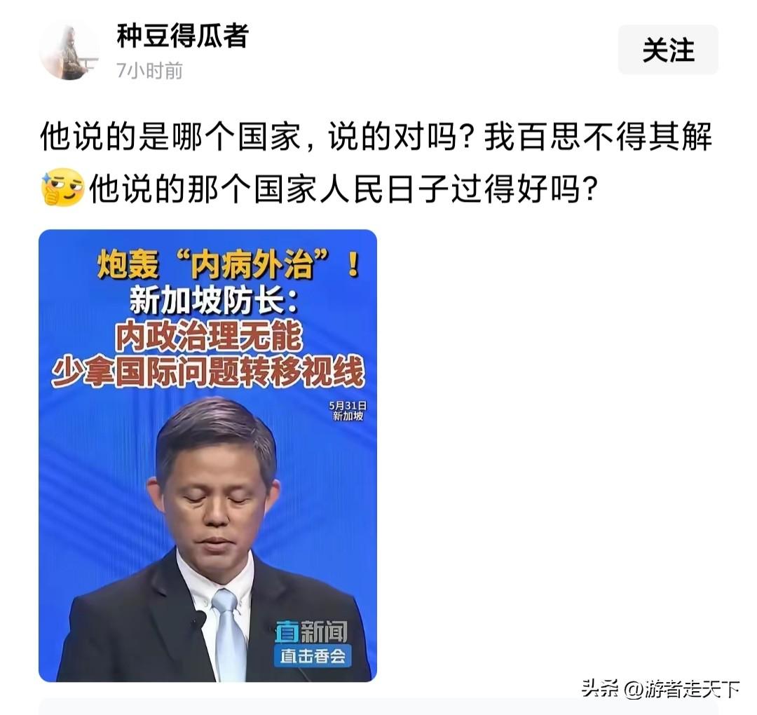 这位博主产生的疑问真不好回答，但我知道，新加坡官员这番谈话，肯定不是指印度尼西亚