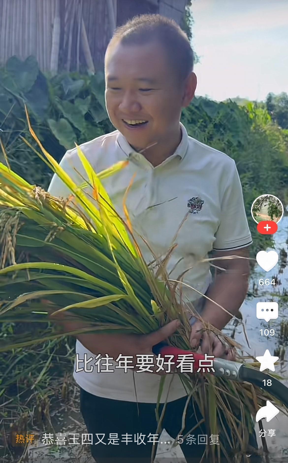 恭喜农村四哥家稻谷喜获丰收！

看到打谷子那艰辛的场景，大家应该明白农村为啥想要