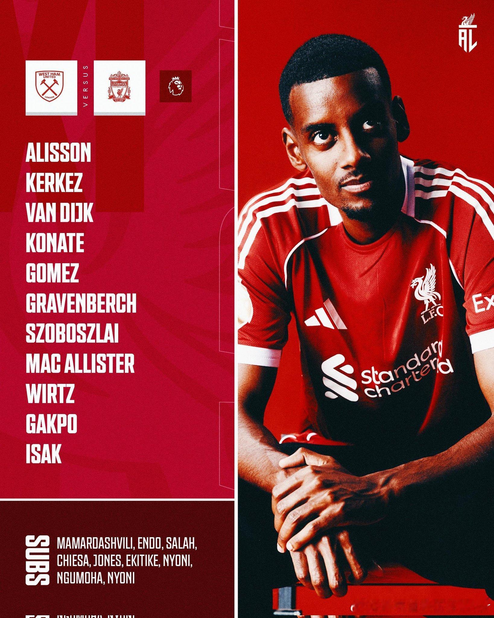 破罐破摔还是破釜沉舟？？西汉姆联vs利物浦 首发出炉！维尔茨伤愈复出直接先发，萨