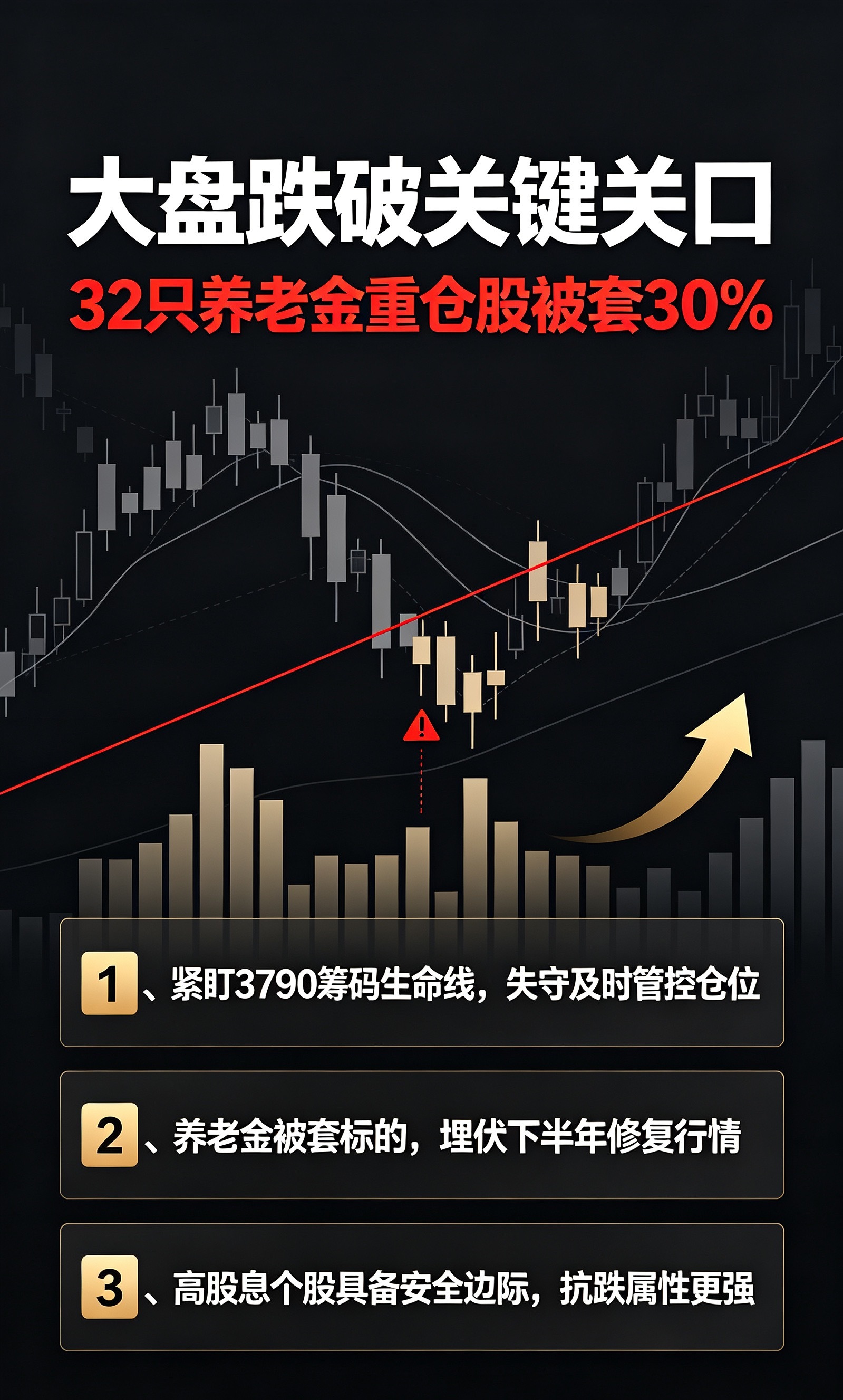 指数失守关键防线，下半年机会浮出水面：32只养老金重仓标的普遍被套超30%上周五