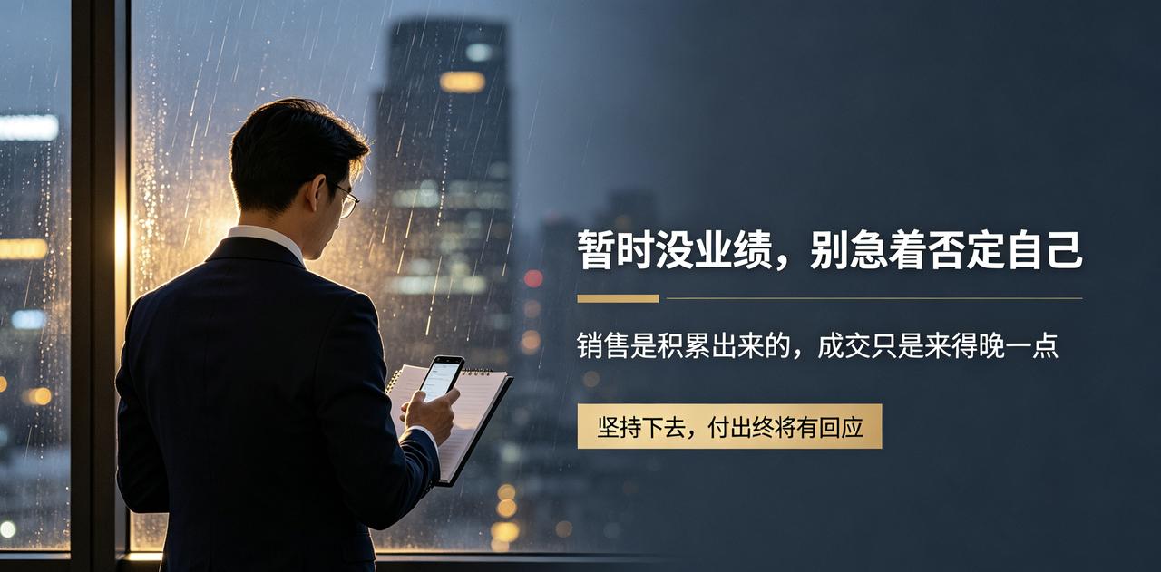 做销售熬很久没业绩，别着急否定自己
 
做销售的人，大多都经历过一段漫长的空窗期