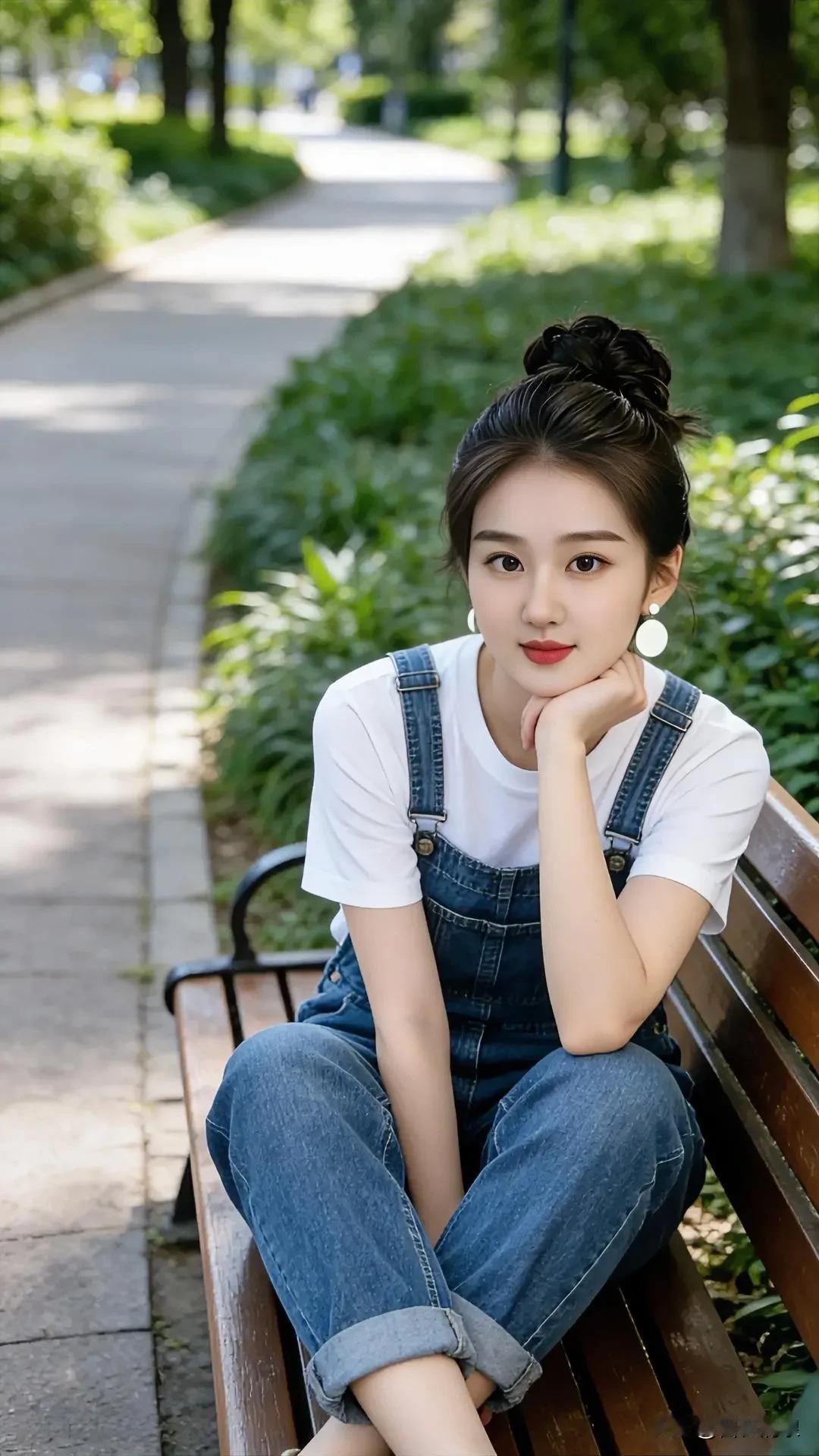 静处的遐思
 静静坐在这公园长椅，阳光温柔洒落。身旁草木轻摇，似在诉说着无声的歌