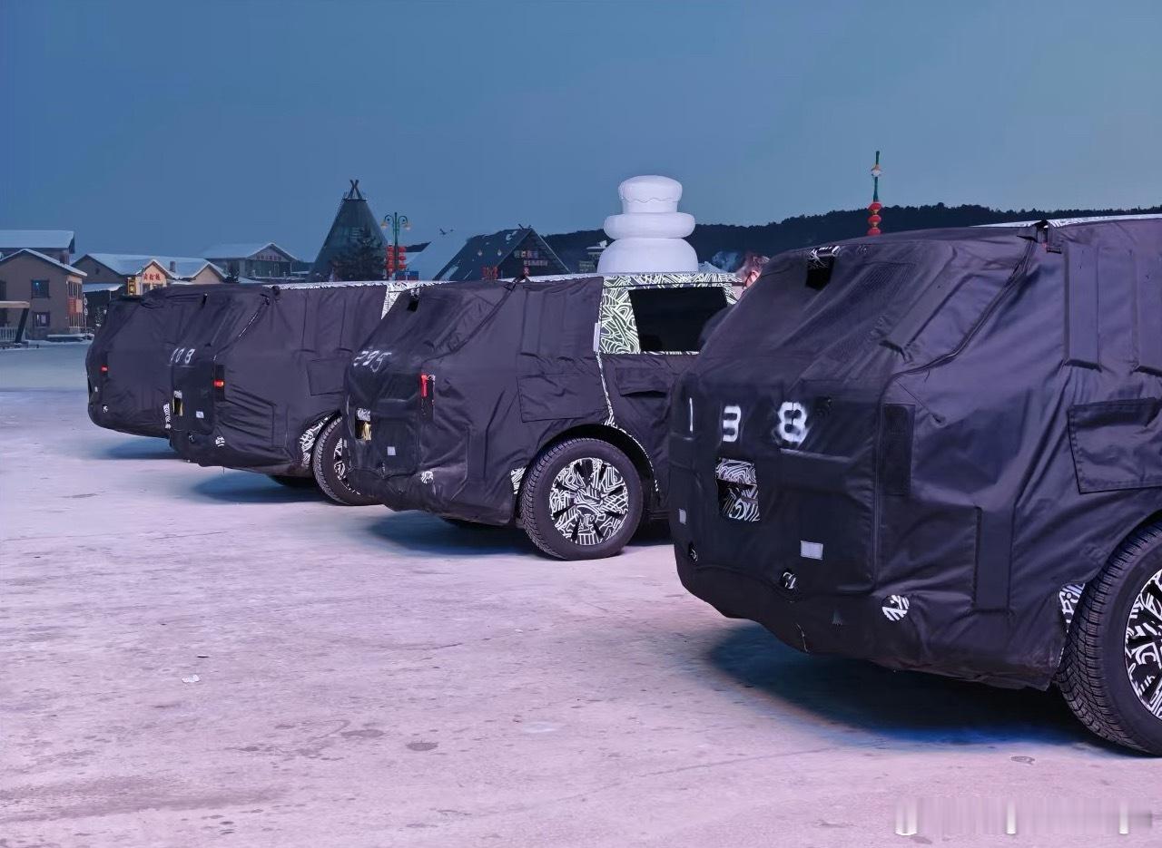 小米昆仑N系列谍照到底有几台车呢？看起来尾部像是竖灯的，尊起来了