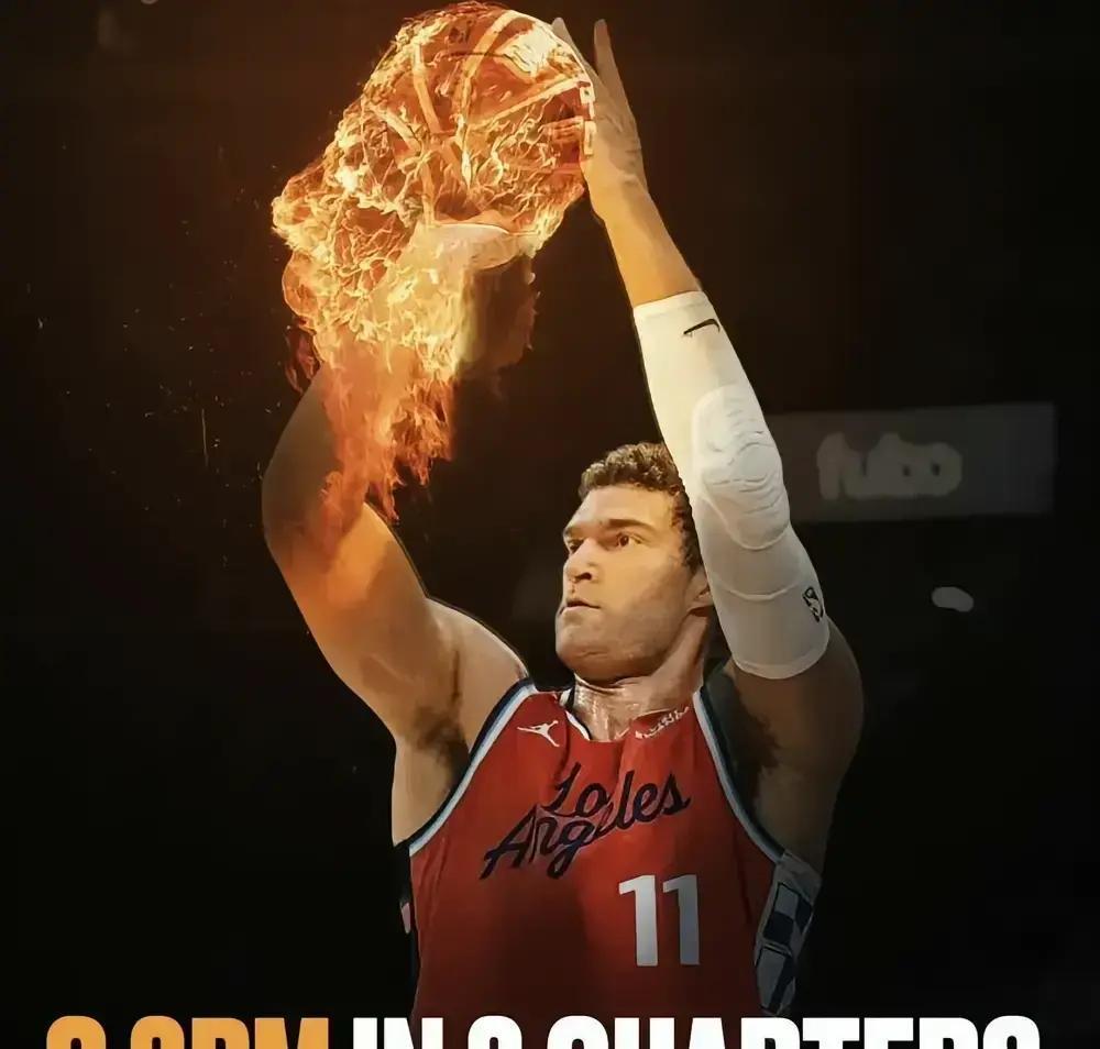 三分中锋救活快船！
 
昨天打太阳，洛佩斯站三分线外两步，太阳中锋艾顿愣了两秒没