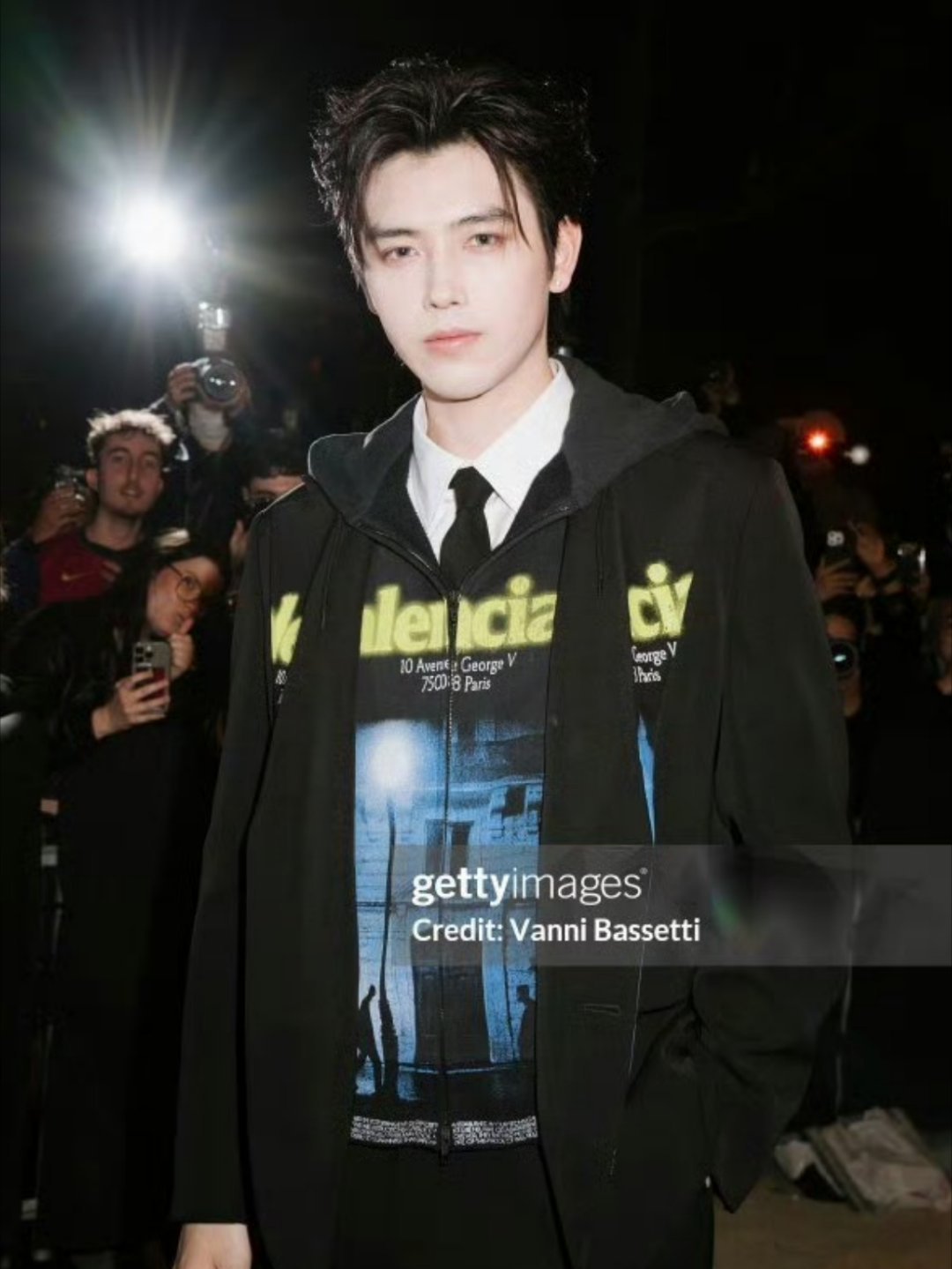 杨超越陈飞宇G社生图陈飞宇、杨超越巴黎时装周G社看秀生图 