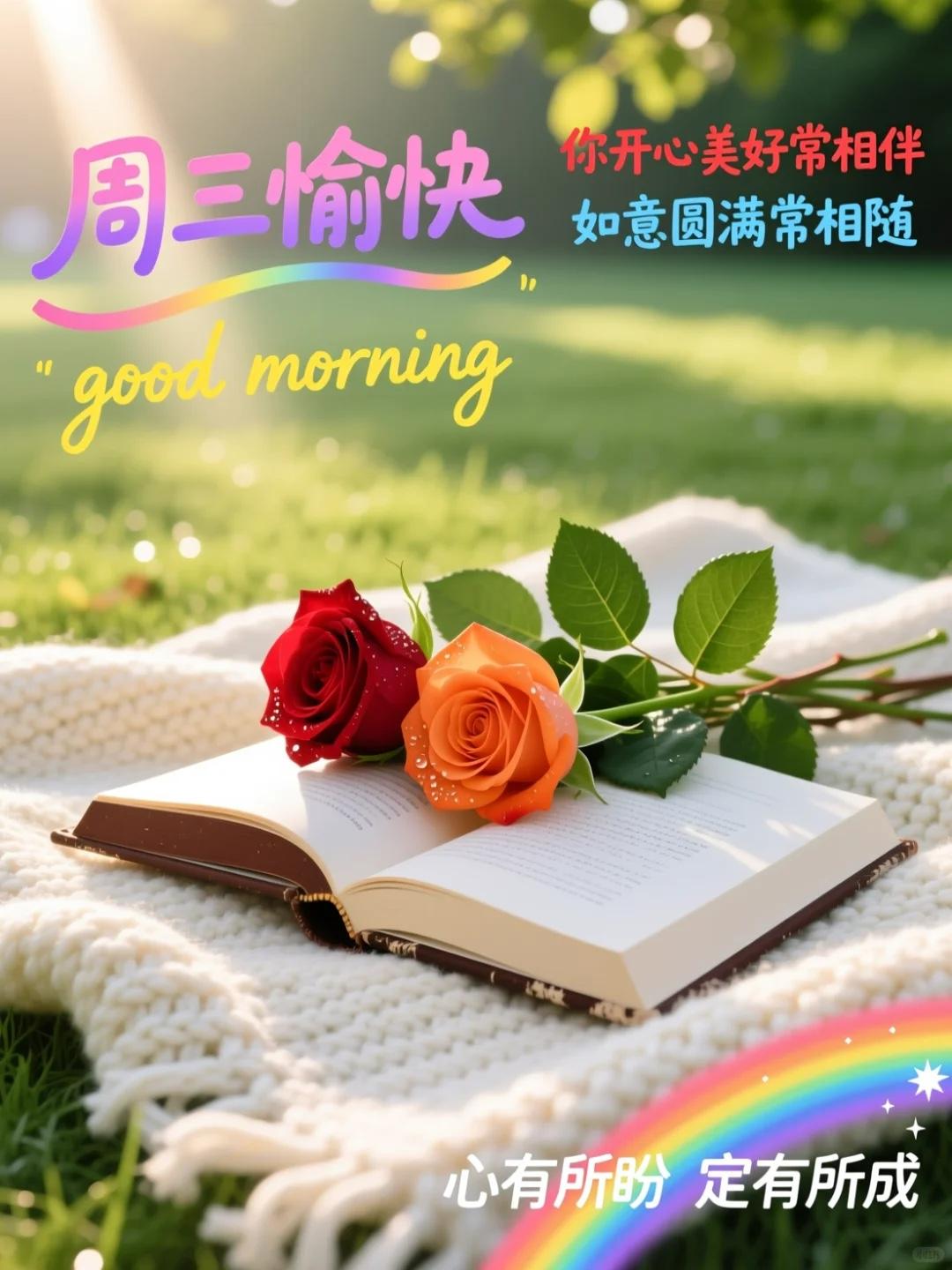 新的周三，早上好🌻！8月的风带着盛夏独有的热烈，开启属于今日的篇章。半周已过，