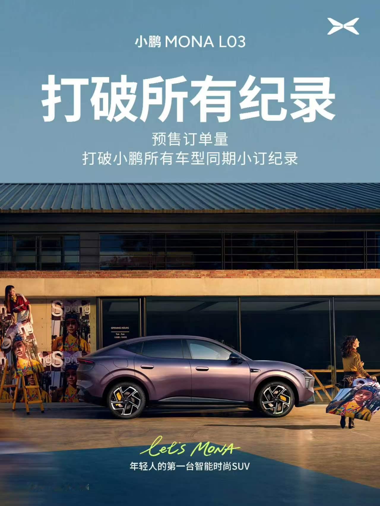 这张图的意思就是，MONA L03打破了M03的记录，夸张，非常之夸张 小鹏mo