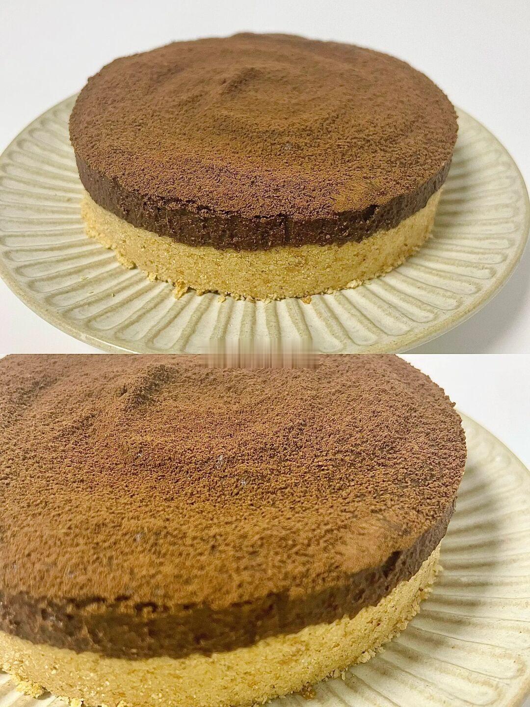 免烤箱❗️超级清爽的酸奶生巧克力蛋糕！