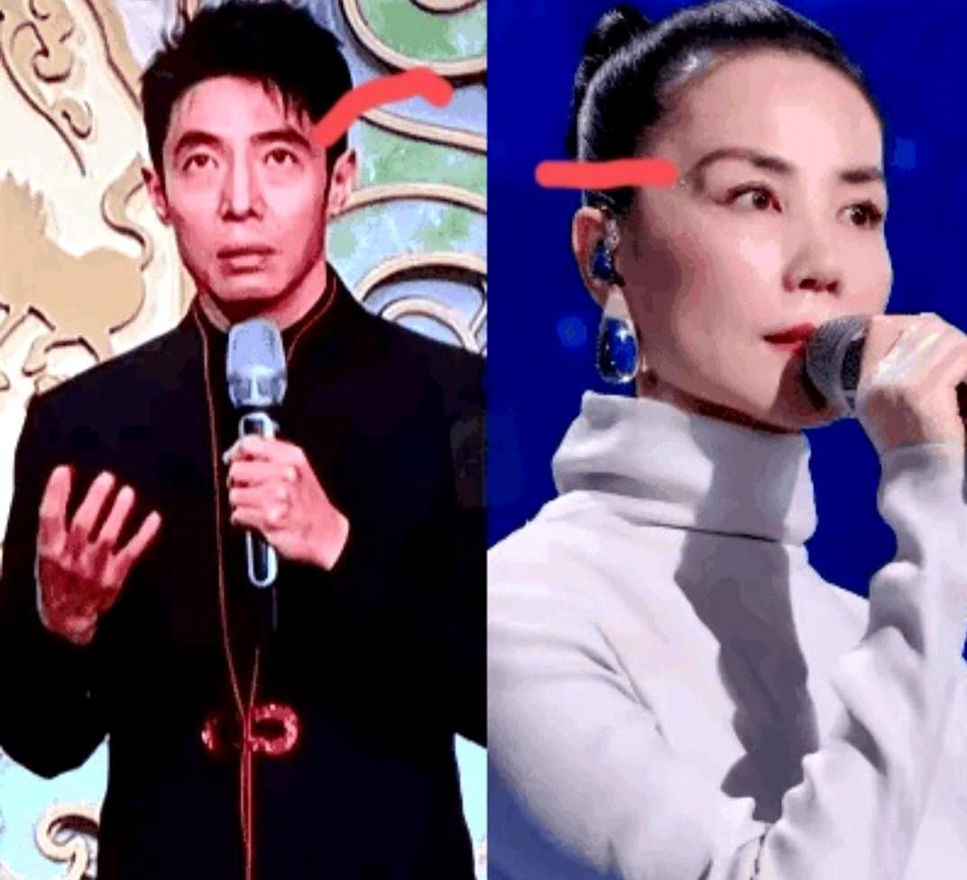 别看节目了，今年春晚最大的瓜，竟然长在明星的脸上。
 
撒贝宁顶着两条粗黑的“寿