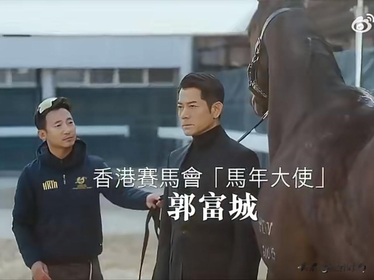 都知道郭富城爱赛马，时常带着方媛出现在香港赛马会现场。今年是马年，郭天王顺理成章