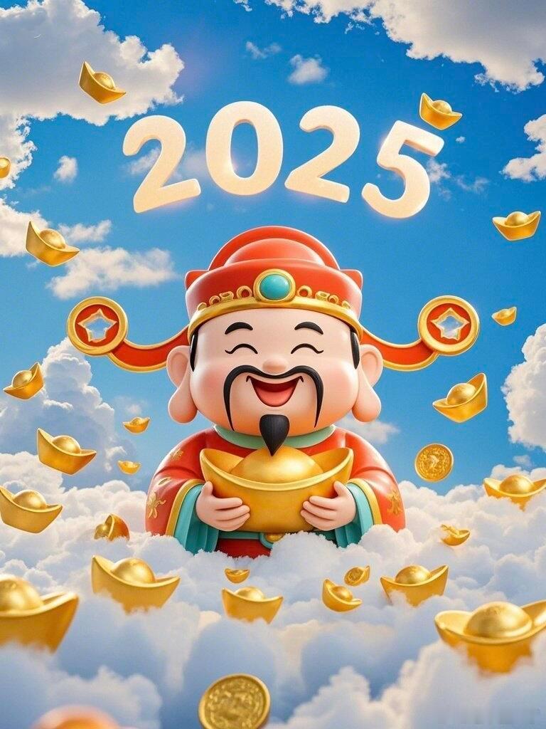 蓝天白云下的梦幻奇遇头像，指谁谁发财指的就是你 遇见2025年的财神爷，你准备好