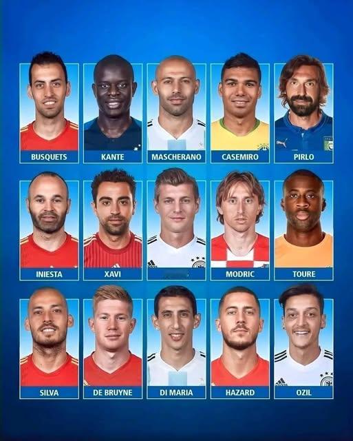 选三名球员，组成你心中的中场组合！ 