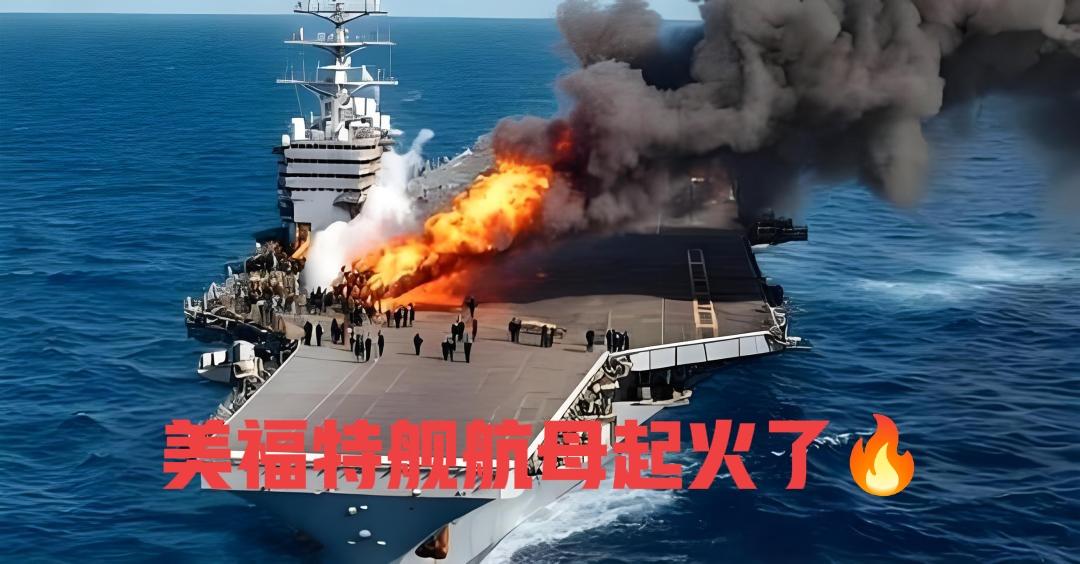 美核动力航母火灾修理，撕开了其军事霸权遮羞布——外强中干

美国“福特”号和“艾