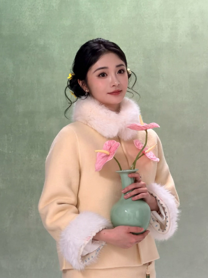 周洁琼戏曲扮相周洁琼的戏曲扮相简直一眼惊艳，眉眼如画自带古韵，眉眼流转间尽是戏曲