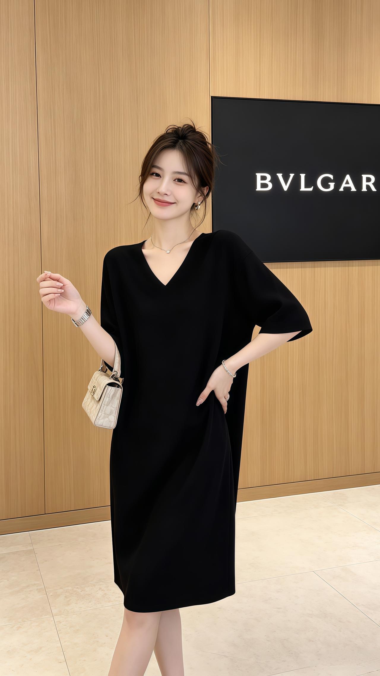 显瘦又高级的连衣裙 简约宽松连衣裙 显瘦遮肉极简风 穿搭韩系穿搭