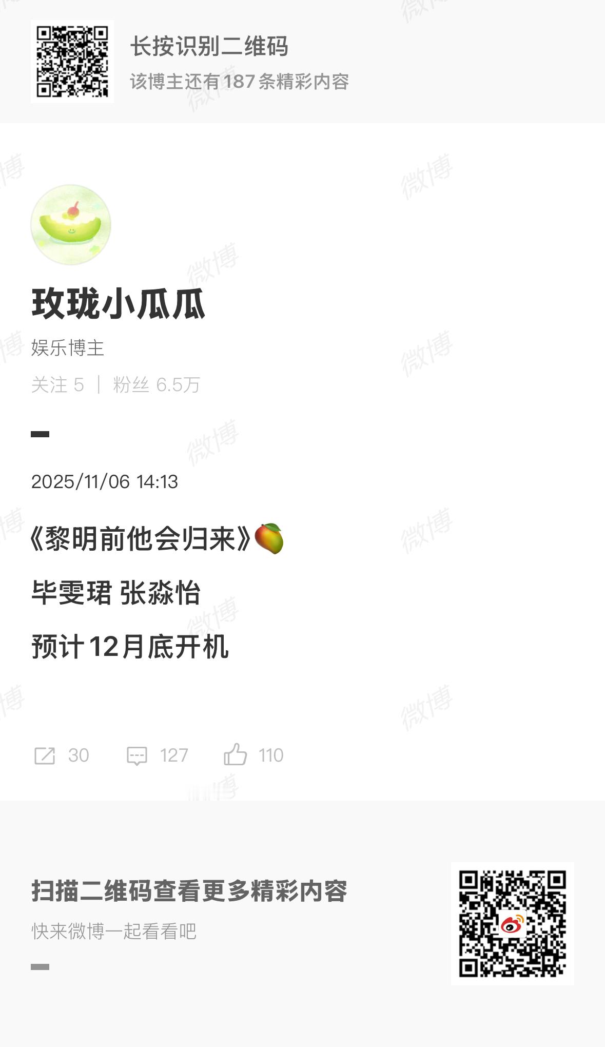 毕雯珺张淼怡黎明前他会归来毕雯珺张淼怡或演黎明前他会归来毕雯珺张淼怡或演黎明前他