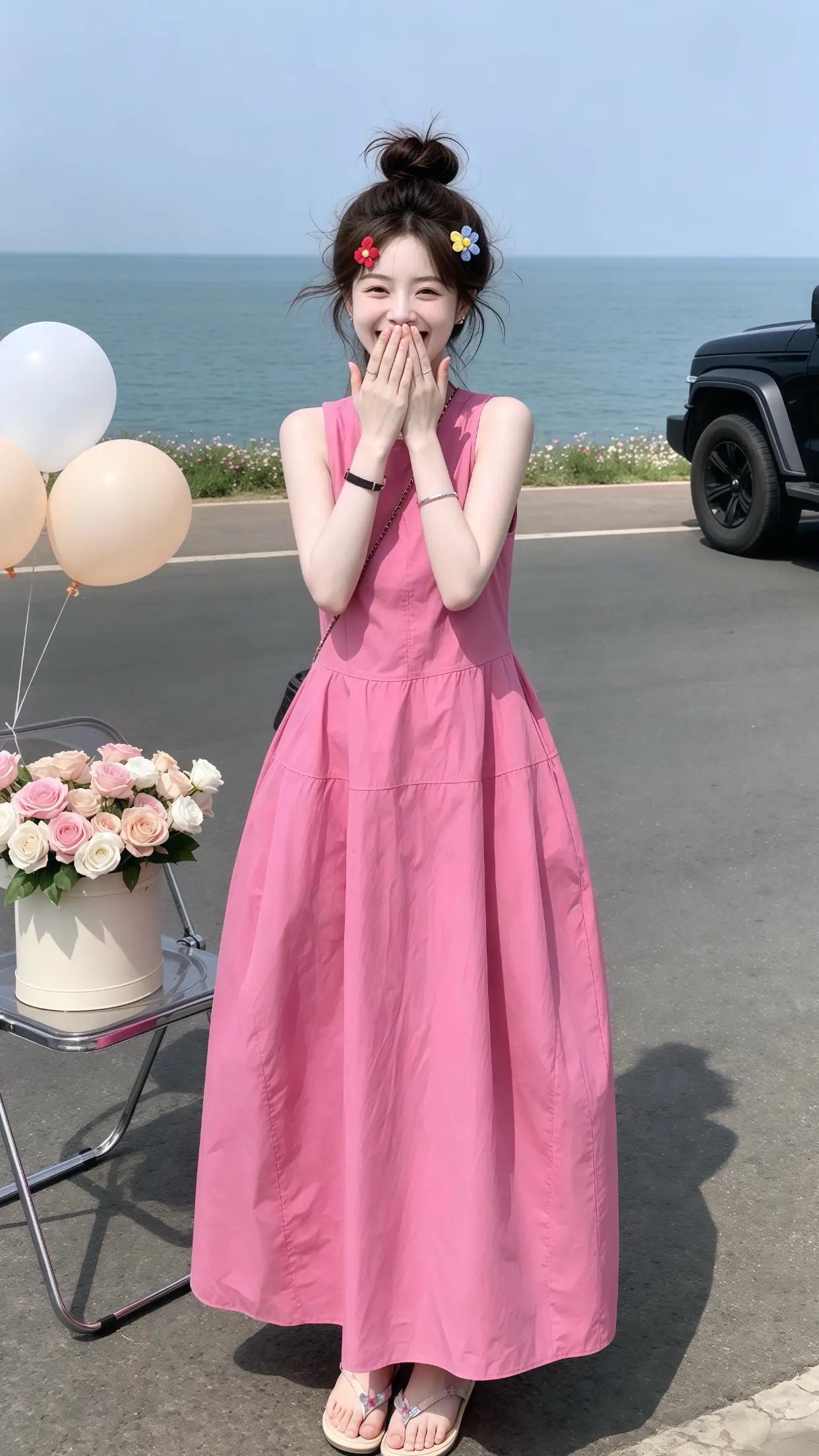 适合夏季出游穿的甜美风连衣裙推荐 少女心粉色连衣裙 少女感夏日ootd 粉色宽松