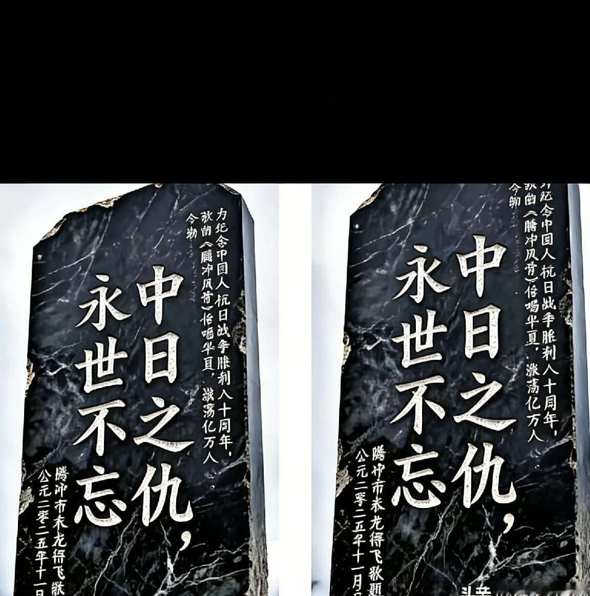 腾冲这块老百姓自发立的抗战石碑居然被举报了，说真的，某些人的膝盖怕不是真的软到站