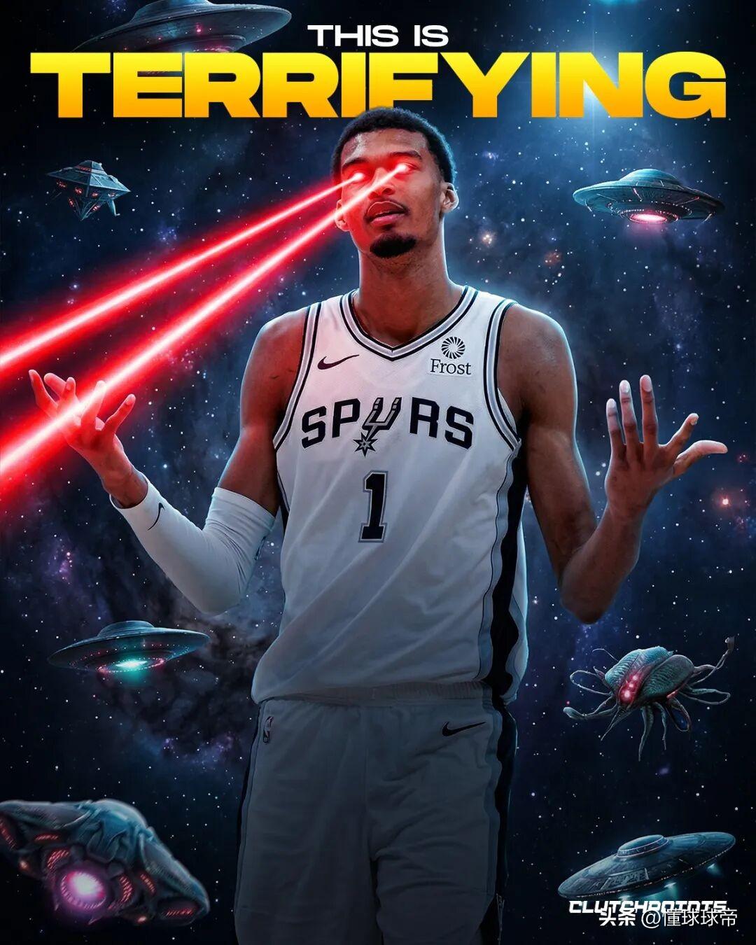 马刺的祖上真的是太不富裕了，22岁的文班亚马又打破马刺队史5项记录！

在今天马