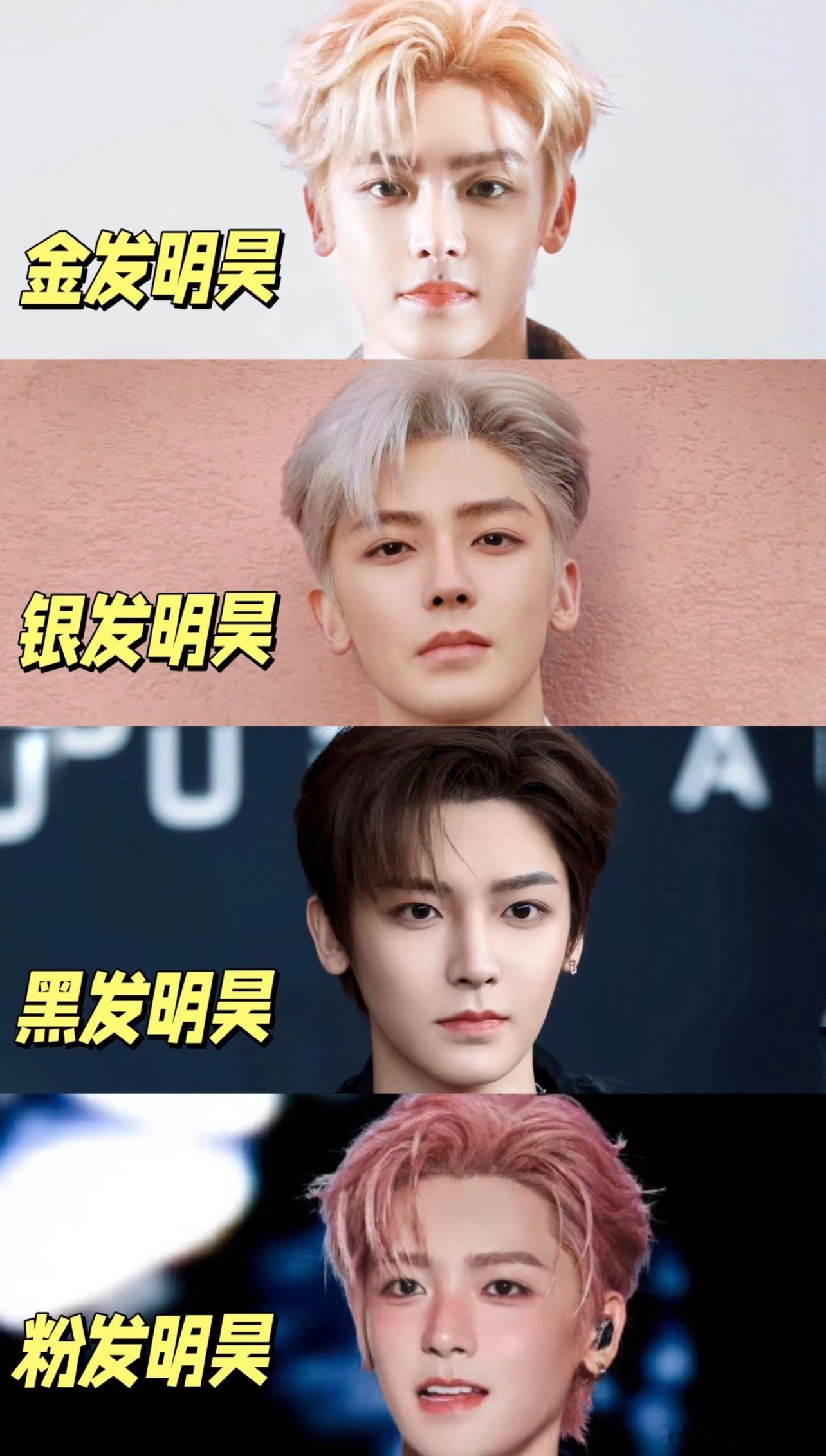 侯明昊这是在为接下来的音乐节和演唱会选发色吗