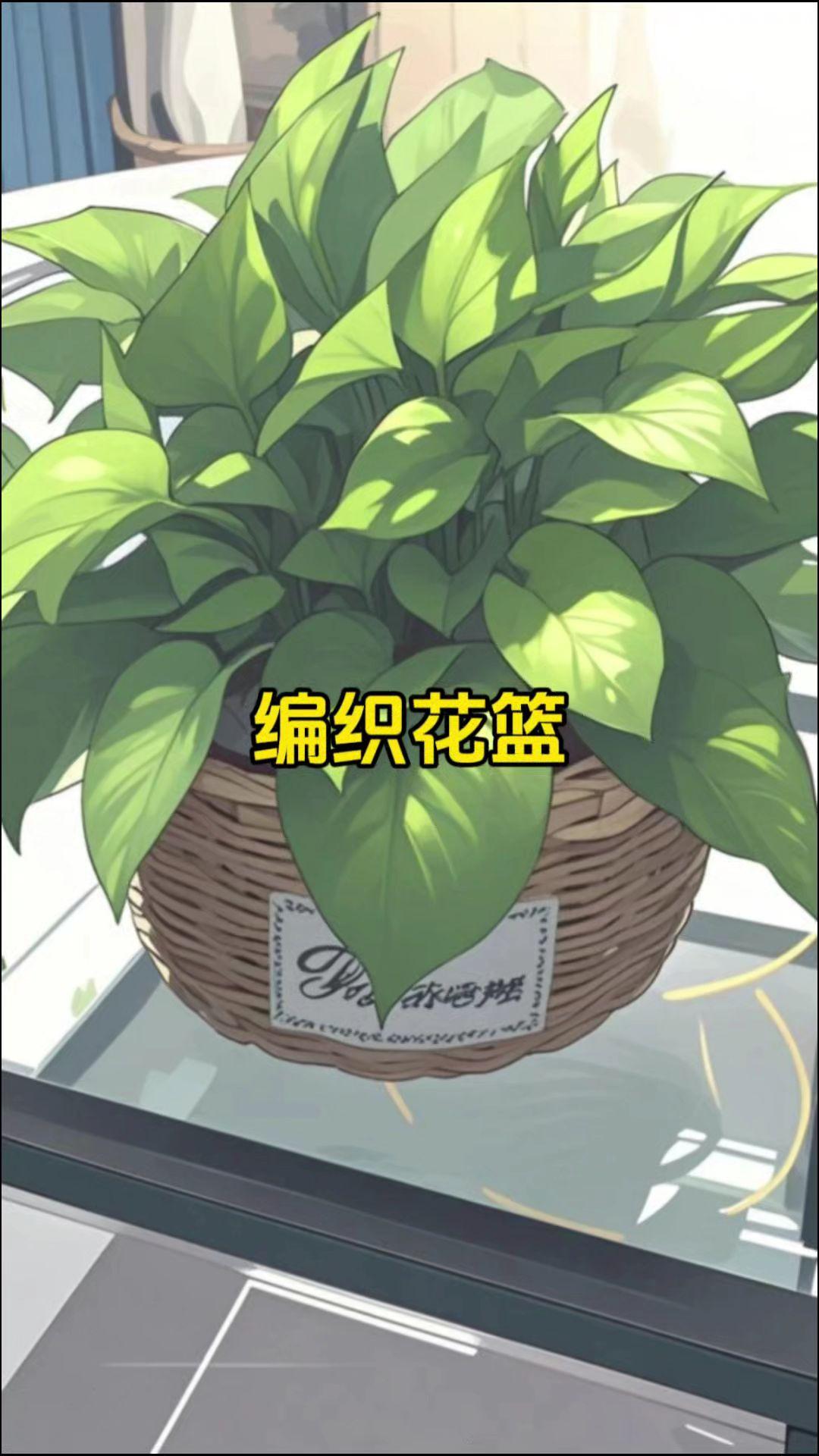 这个草编花篮真的太温馨了，手工编制，铁艺支撑不变形，内置隔水膜不用担心...