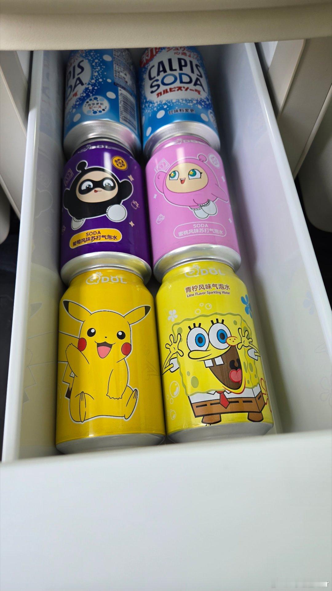 给家人们分享一下，今天领克900车载冰箱里面可爱的小饮料🥤  ​​​