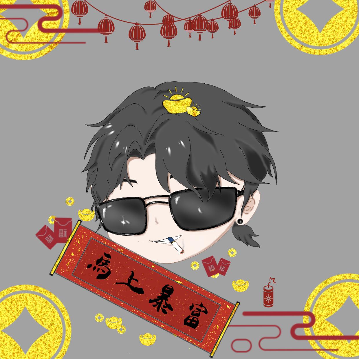 摸一张头像（现看现学的(›´ω`‹ )）     本人完全不会画，没学...