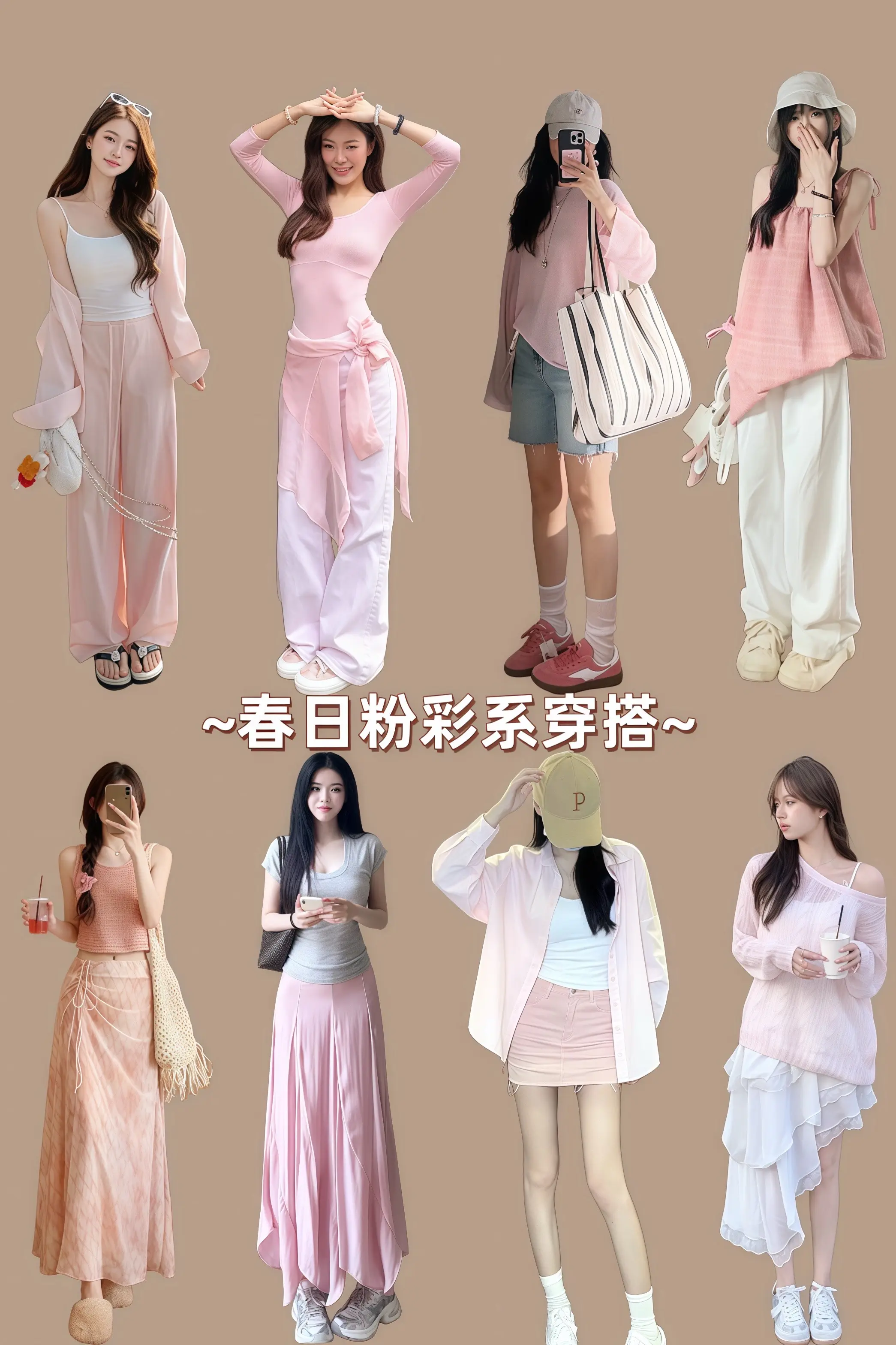 迪丽热巴春日粉彩系造型 纯欲风春夏穿搭指南 小众ins多巴胺衣服 粉彩...