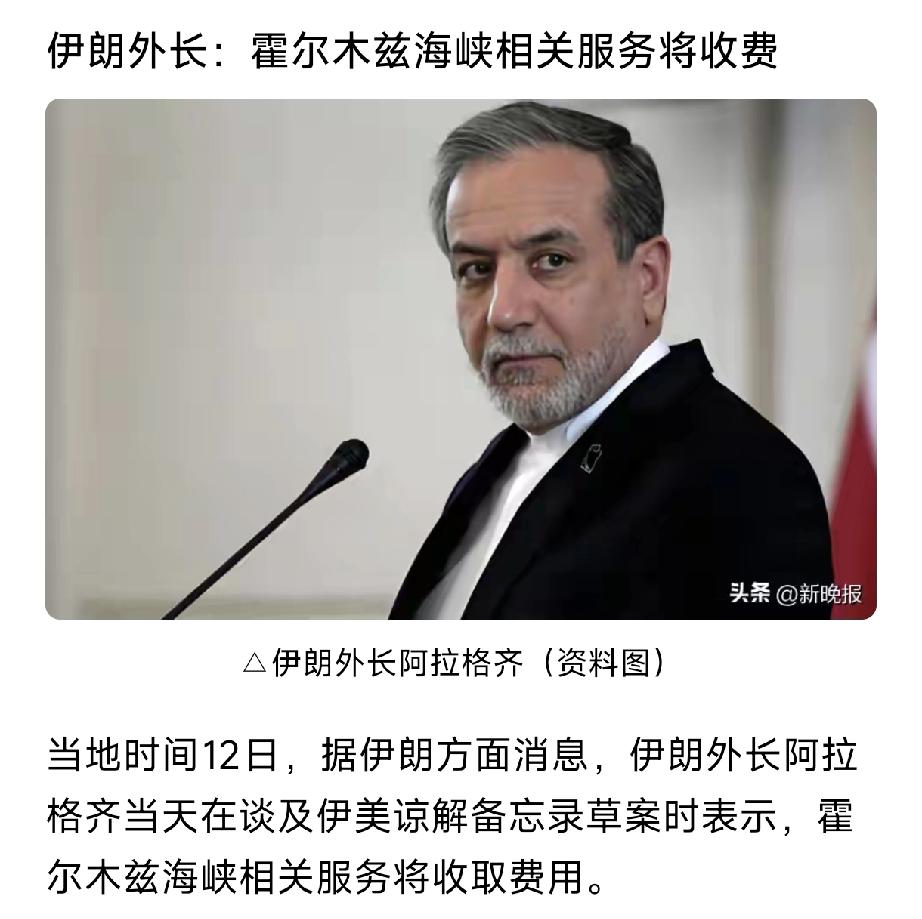 美国这一打好了，不但没有取得预期的效果，伊朗还说霍尔木兹海峡要收费了 ，羊毛出在