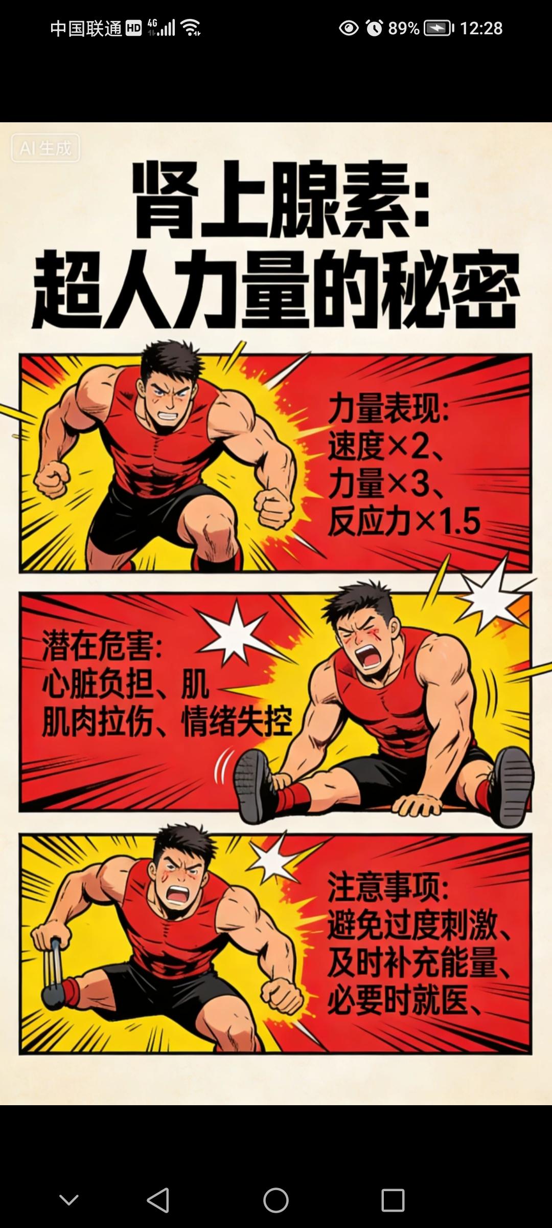 肾上腺素爆发！人类真的能变身超人啊。。。[大笑]力量暴增50%-100%（NSC