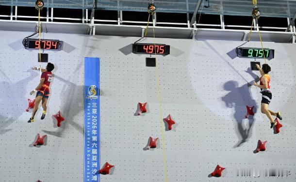 第六届亚洲沙滩运动会赛程接近尾声，在倒数第二个比赛日中，中国健儿在攀岩、水球、沙