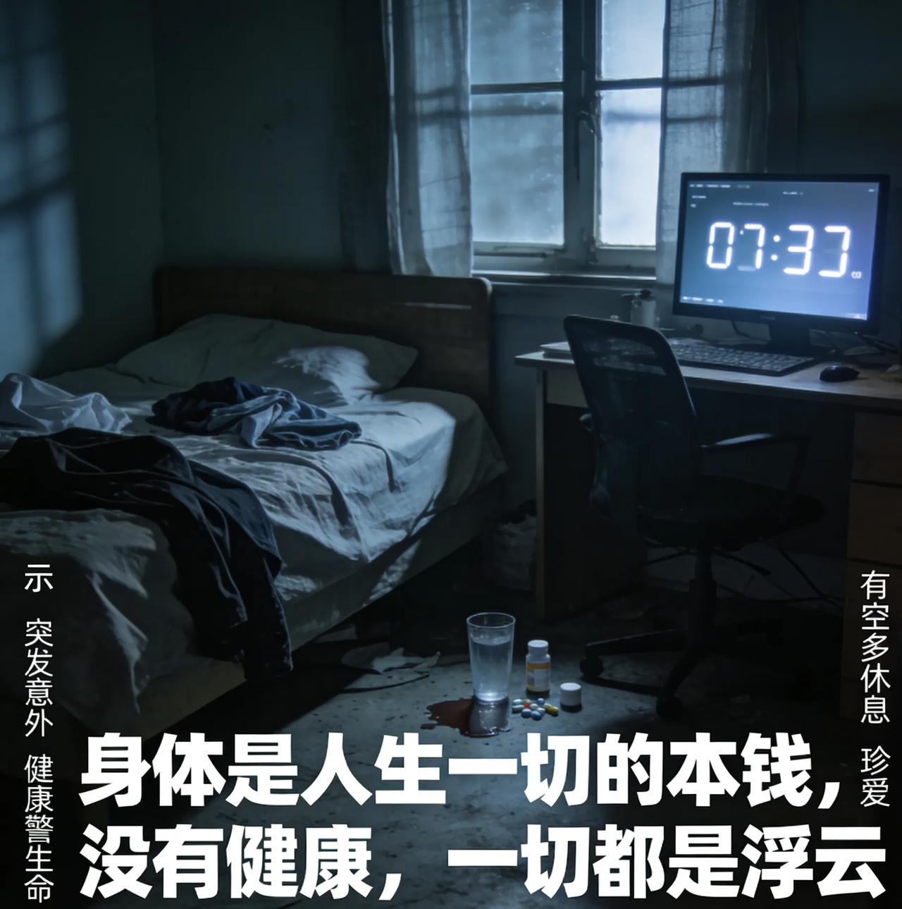 好好的一个人，在家突然没了意识，倒地就再也没醒过来。
 
意外来临的时候，从来不