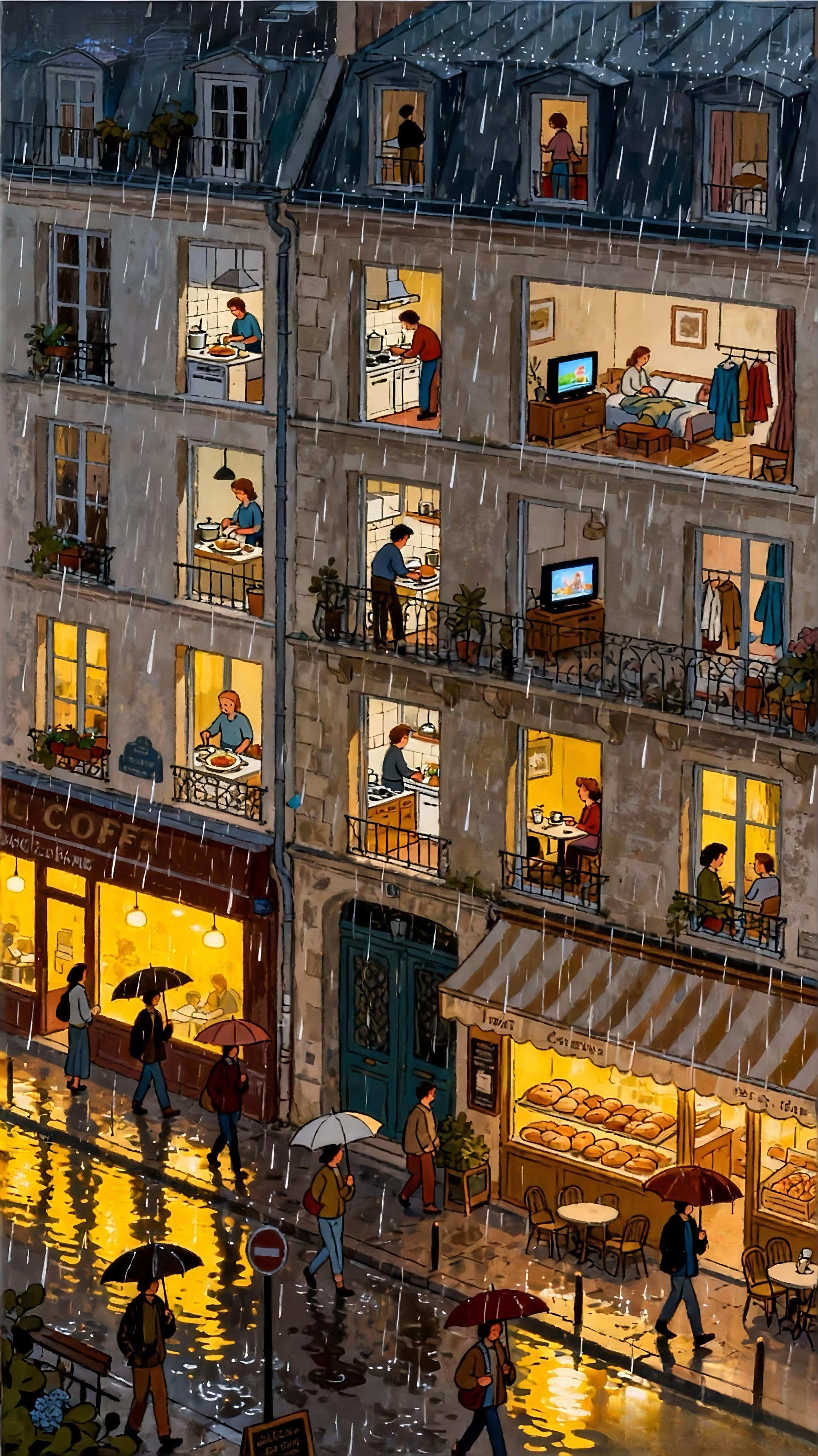 这张图片我看到过很多次了，如果给它生成 AI 视频，让镜头推进每一个房间，再生成